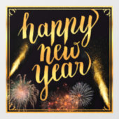 Happy New Year Fensteraufkleber (Blatt)