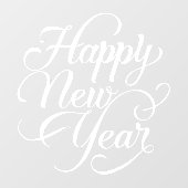 Happy New Year Fensteraufkleber (Blatt)