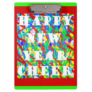 Happy New Year Fest Ferien Design Klemmbrett