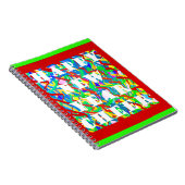 Happy New Year Fest Ferien Design Notizblock (Rechte Seite)