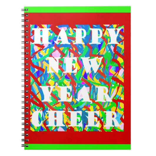 Happy New Year Fest Ferien Design Notizblock (Vorderseite)