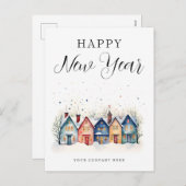 Happy New Year Festival Business Feiertagspostkarte (Vorne/Hinten)