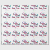 Happy New Year Festival Party Colorful Epic Geschenkpapier (Flach)