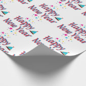Happy New Year Festival Party Colorful Epic Geschenkpapier (Ecke)