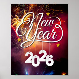 Happy New Year - Festive Celebration Design Poster
