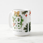 Happy New Year – Festive Christmas Toys, Ornaments Kaffeetasse (Vorderseite Links)