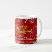 Happy New Year Festive Gnome Coffee Mug Kaffeetasse (VorderseiteRechts)