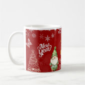 Happy New Year Festive Gnome Coffee Mug Kaffeetasse (Links)