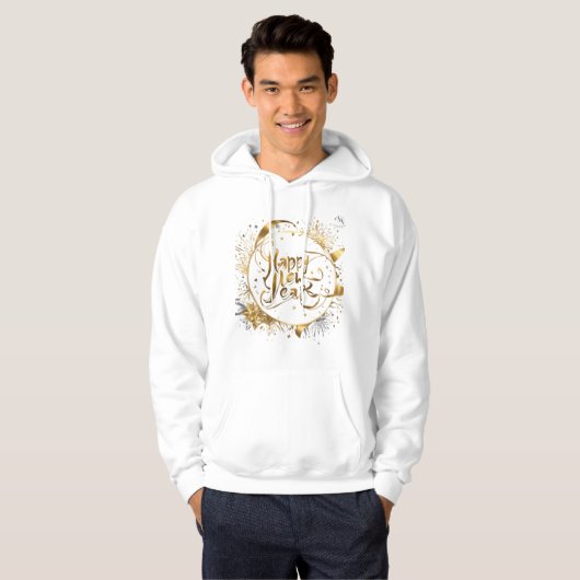 Happy New Year" Festive Hoodie (Vorne ganz)