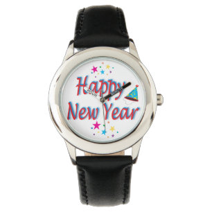 Happy New Year Festive Party bunt Epic Armbanduhr