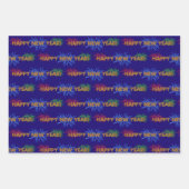 Happy New Year Feuerwerk Wrapping Paper Sheets Geschenkpapier Set (Vorderseite 3)
