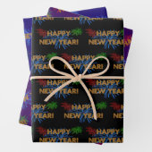 Happy New Year Feuerwerk Wrapping Paper Sheets Geschenkpapier Set (Beispiel)