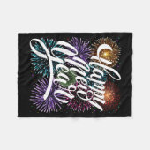 Happy New Year Firework Family Matching Men Women Fleecedecke (Vorderseite (Horizontal))