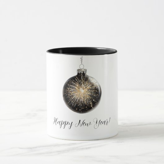 Happy New Year Fireworks Ball Tasse (Zentrum)