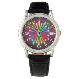 Happy New Year Fireworks Design-11231 Armbanduhr