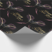 Happy New Year Fireworks Design Geschenkpapier (Ecke)