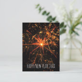 Happy NEW YEAR Fireworks Feiertagspostkarte (Stehend Vorderseite)