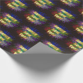 Happy New Year Fireworks Geschenkpapier (Ecke)