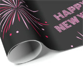 Happy New Year Fireworks Geschenkpapier (Rolleneckpunkt)