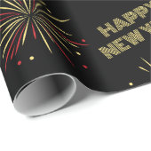 Happy New Year Fireworks Geschenkpapier (Rolleneckpunkt)