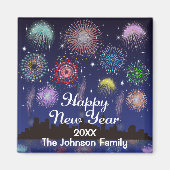 Happy New Year Fireworks Magnet (Vorne)
