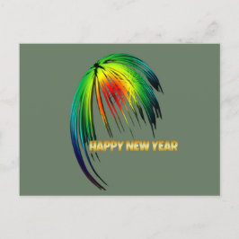 Happy New Year Fireworks Postkarte