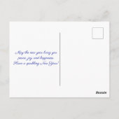 Happy New Year Fireworks Postkarte (Rückseite)