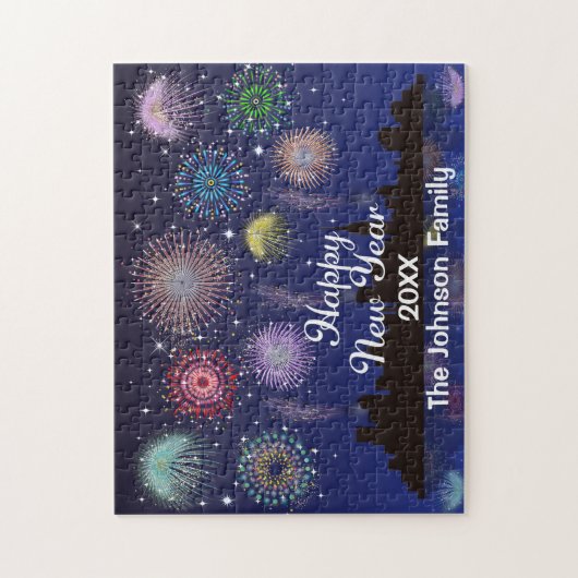 Happy New Year Fireworks Puzzle (Vertikal)
