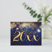 Happy New Year Fireworks Weihnachten 2 Side Design (Stehend Vorderseite)