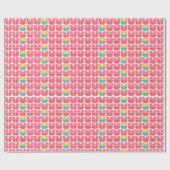 Happy New Year Floral Geometric Geschenkpapier (Flach)