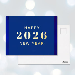 Happy New Year Foil Holiday Postkarte