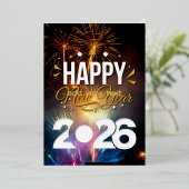 Happy New Year Folieneinladung (Stehend vorne)