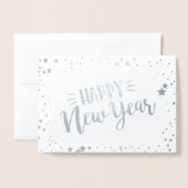 Happy New Year Folienkarte (Vorderseite mit Umschlag)