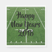 Happy New Year Football Field Serviette (Vorderseite)