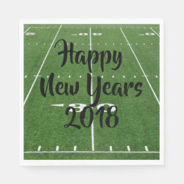 Happy New Year Football Field Serviette