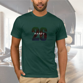 Happy New Year Forest Green T - Shirt