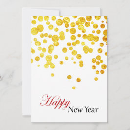 Happy New Year Foto Card | Glückliche Goldmünzen Feiertagskarte