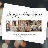 Happy New Year Foto Collage Card Mitteilungskarte