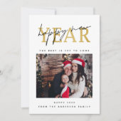 Happy New Year Foto Feiertagskarte (Vorderseite)