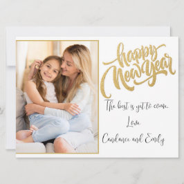 Happy New Year Foto Holiday Card Feiertagskarte