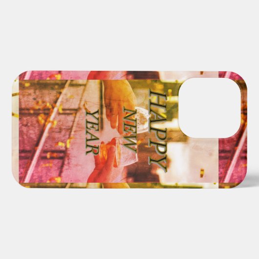 Happy New Year Foto iPhone Hülle (Rückseite (Horizontal))