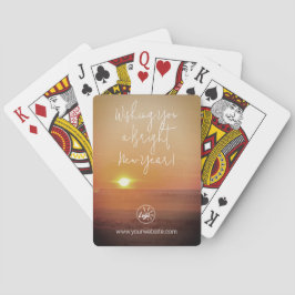 Happy New Year Foto mit eigener Marke Spielkarten