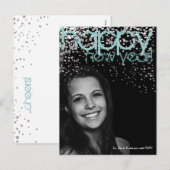 Happy New Year Foto Postcard Feiertagspostkarte (Vorne/Hinten)