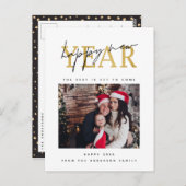 Happy New Year Foto Postkarte (Vorne/Hinten)