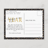 Happy New Year Foto Postkarte (Rückseite)