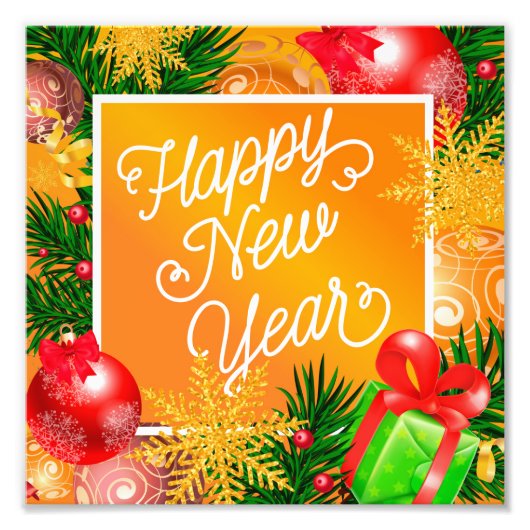 Happy New Year Fotodruck (Vorne)