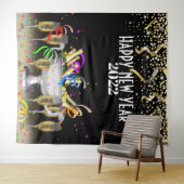 Happy New Year Fotoshop Hintergrund Wandteppich (Beispiel (Horizontal))