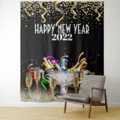 Happy New Year Fotoshop Hintergrund Wandteppich (Beispiel)