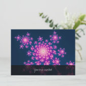 Happy New Year Fraktal Einladung (Stehend Vorderseite)