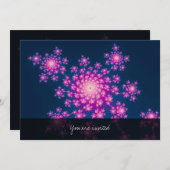 Happy New Year Fraktal Einladung (Vorne/Hinten)